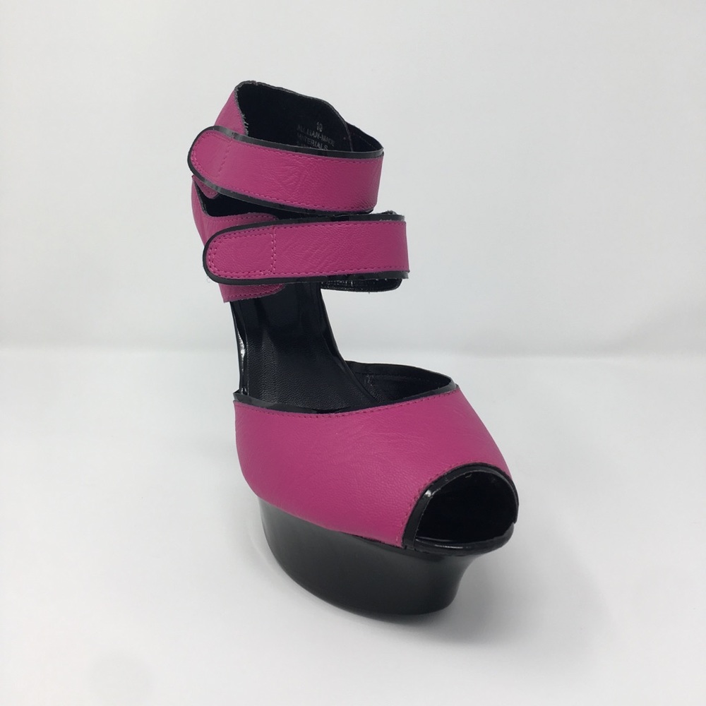 Shoedazzle Hot Pink Strap High Heels